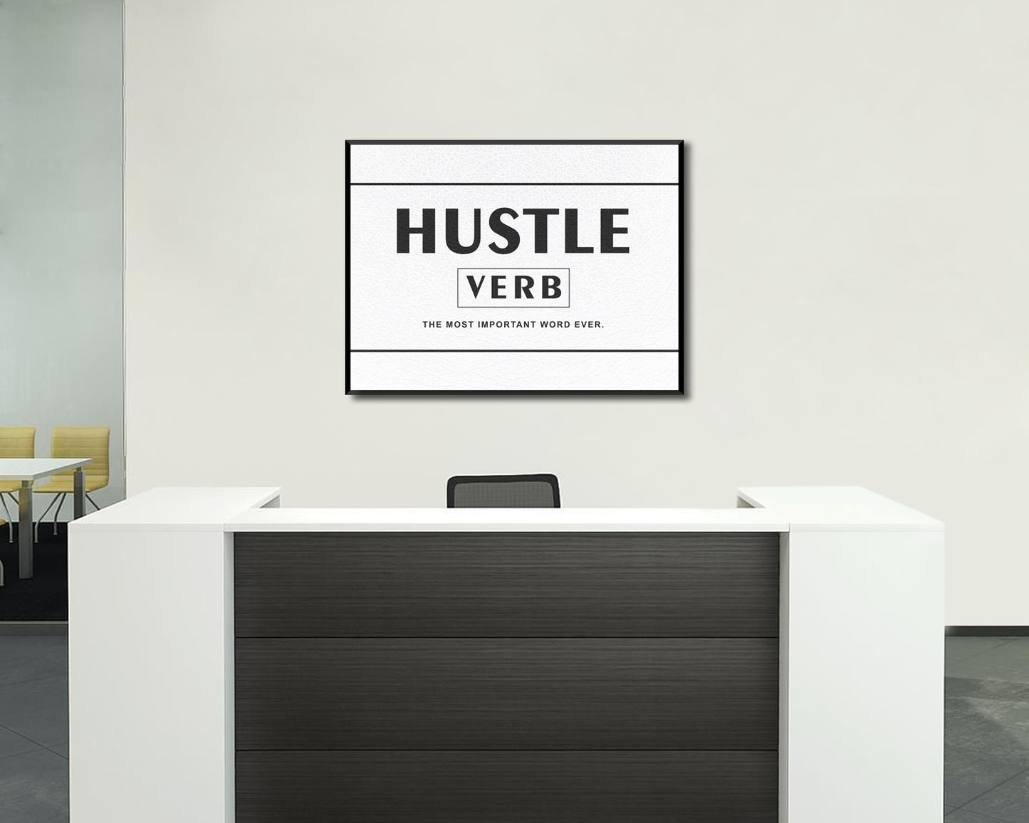 Hustle the most important word ever Canvas Wall Art 