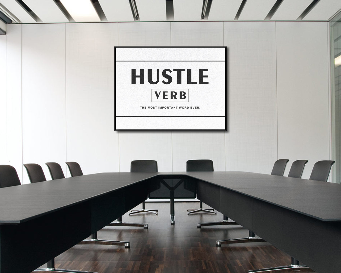 Hustle the most important word ever Canvas Wall Art 