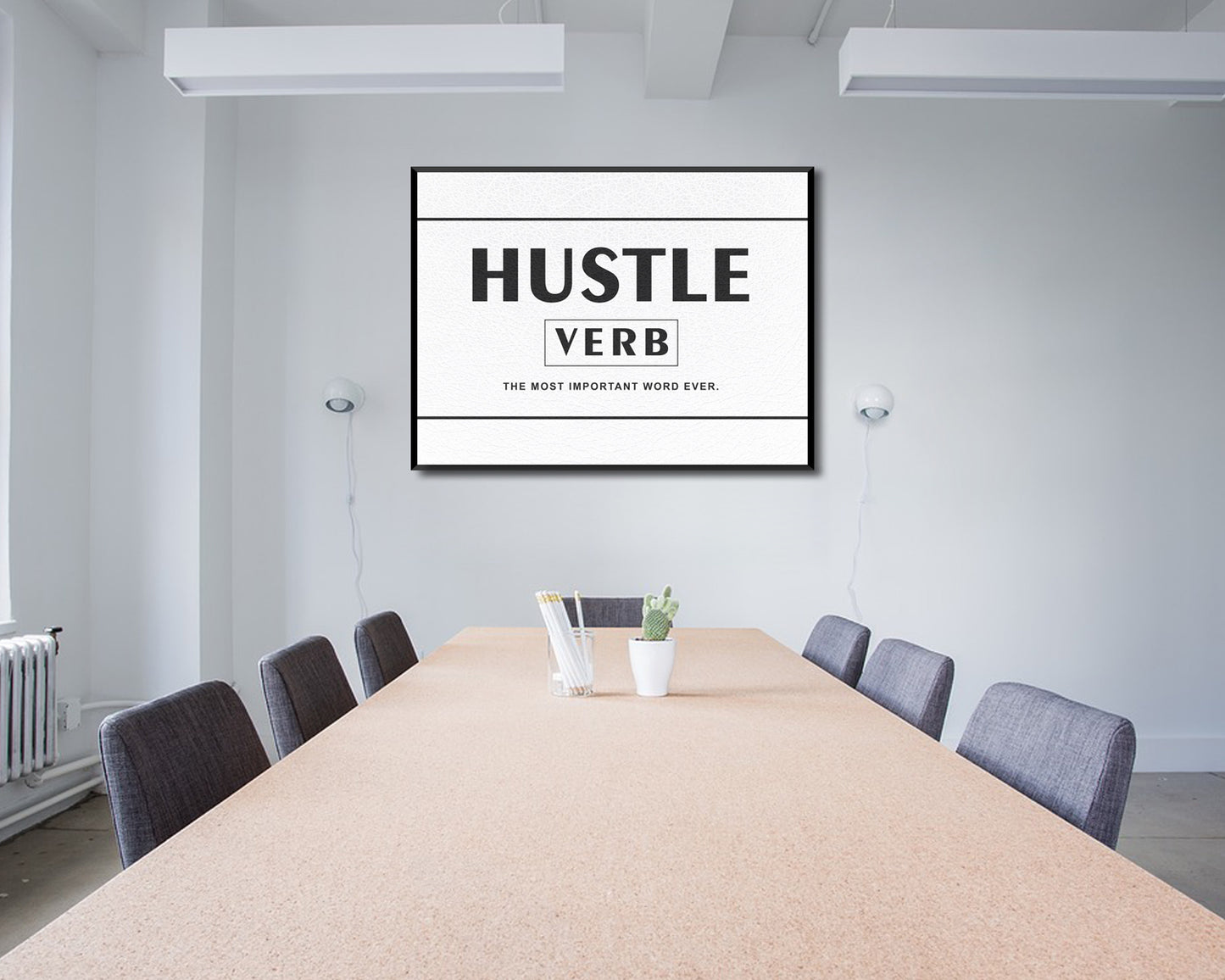 Hustle the most important word ever Canvas Wall Art 