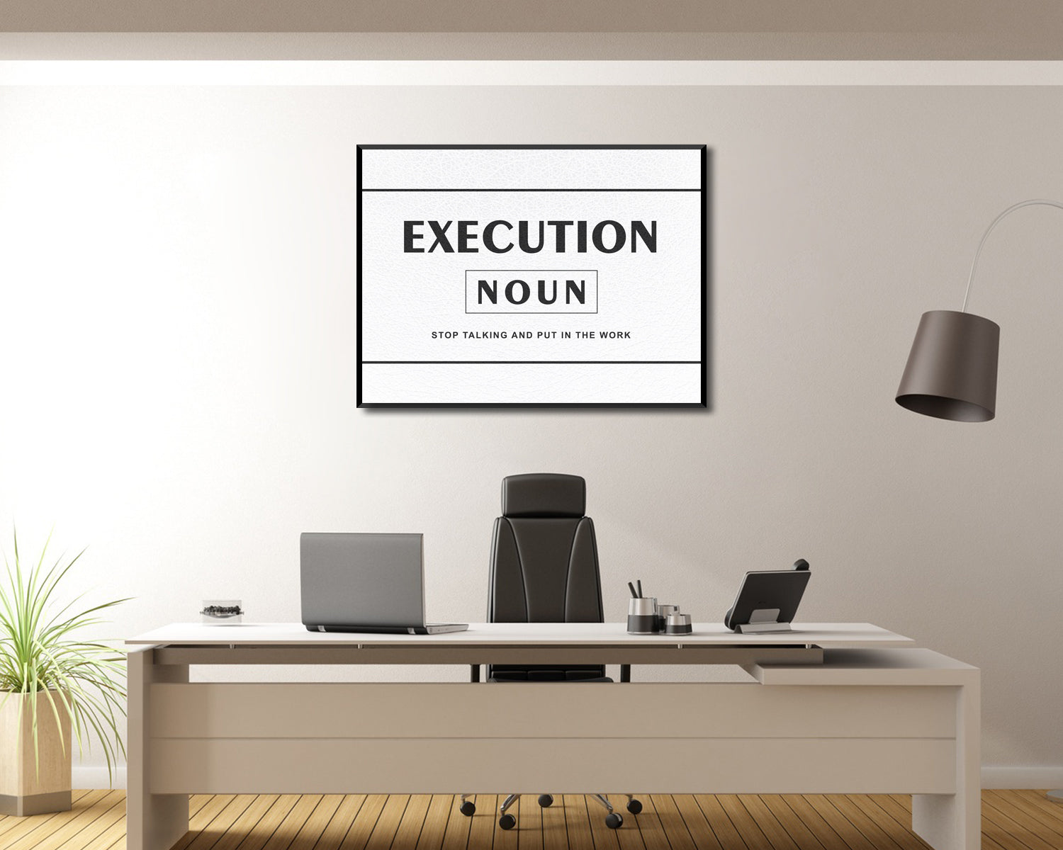 Execution stop talking and put in the work Canvas Wall Art 