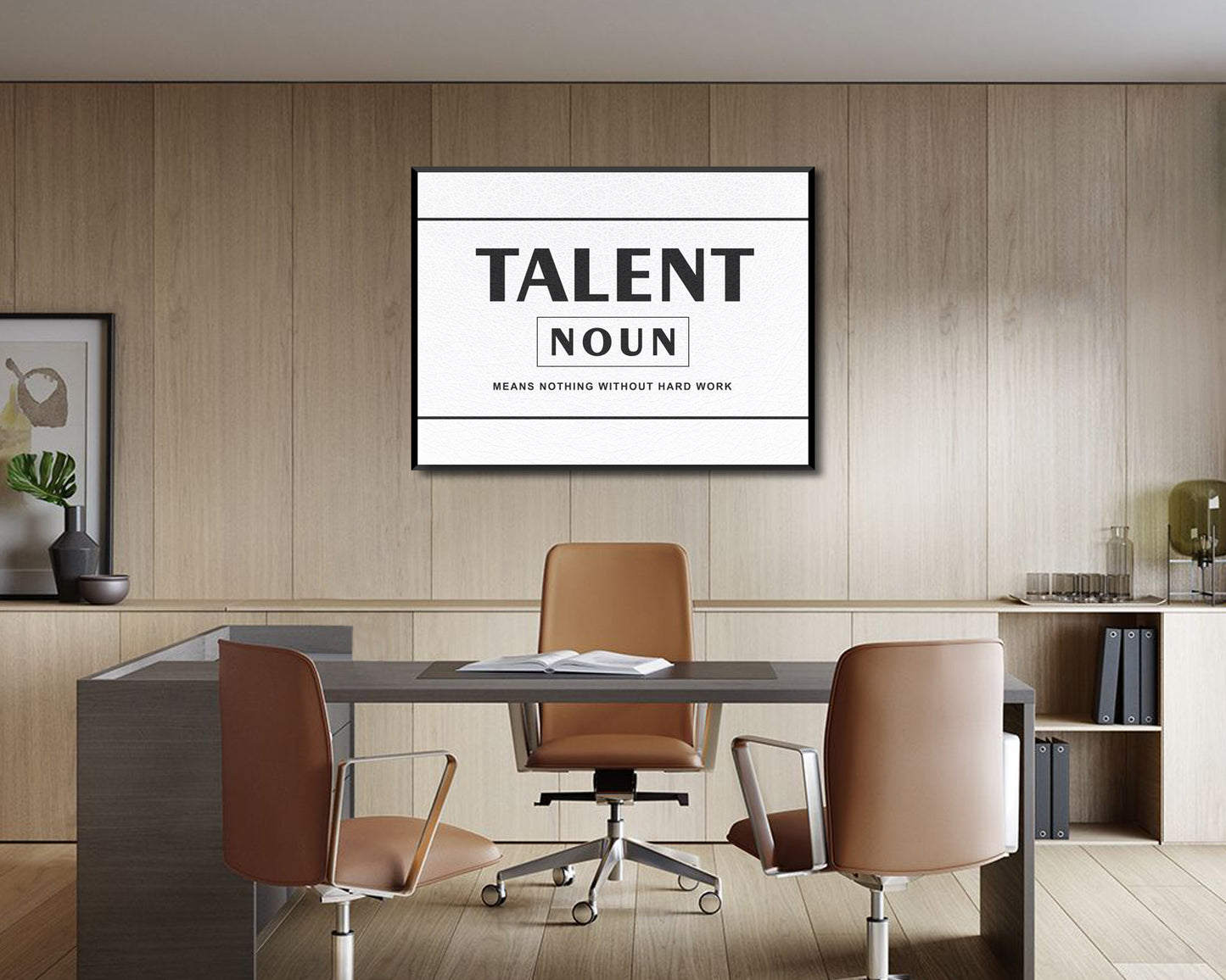 Talent means nothing without hard work Canvas Wall Art 
