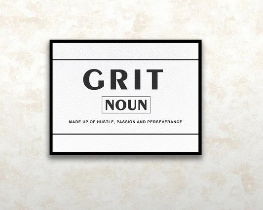 Grit made up of hustle passion and preseverance Canvas Wall Art