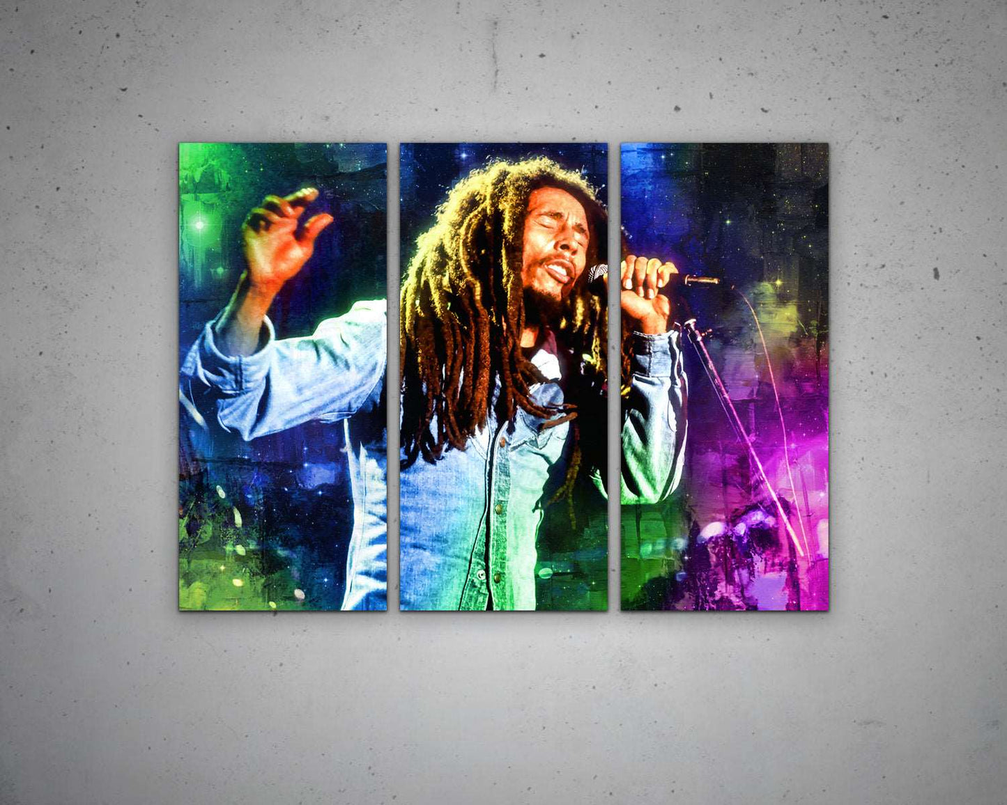 Bob Marley Multicolour Wall Art 