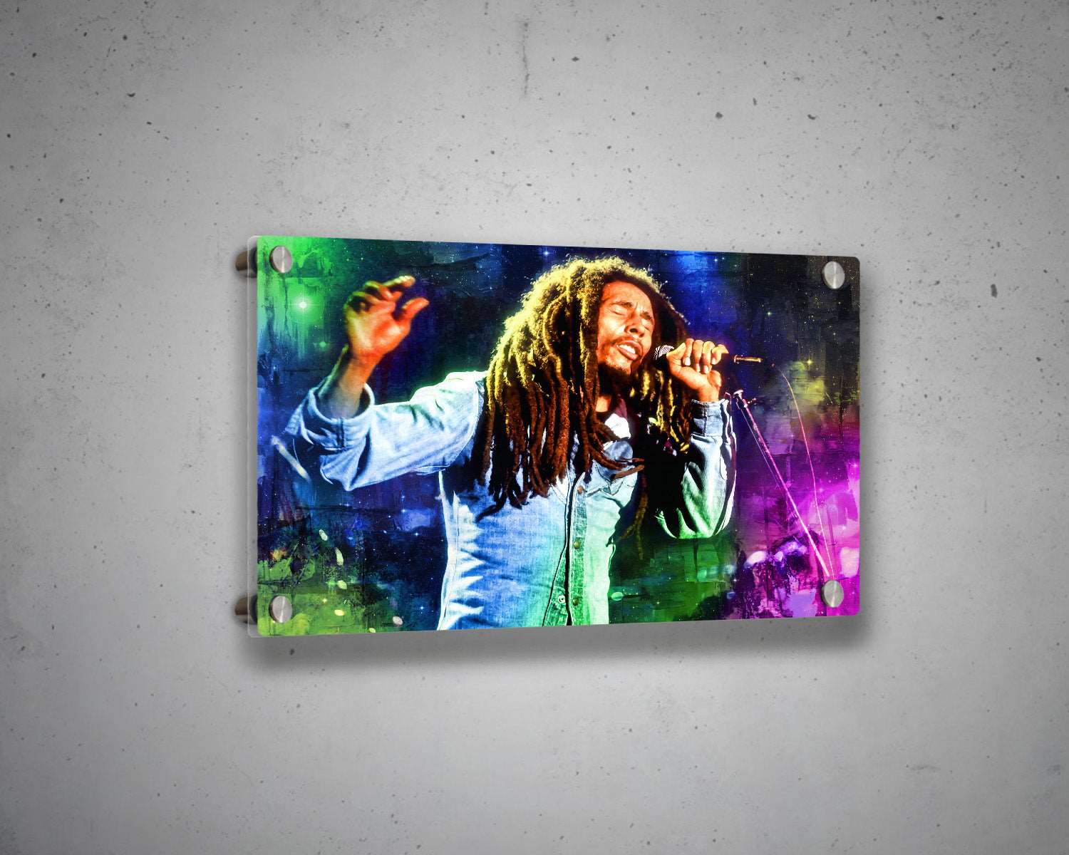 Bob Marley Multicolour Wall Art 