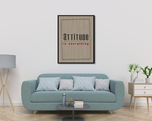 Attitude is everything Canvas Wall Art 