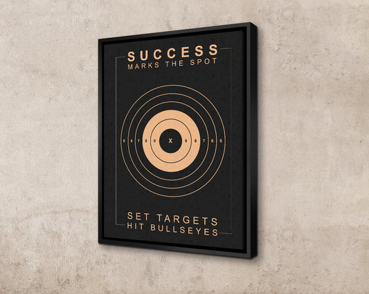 Success Marks The Spot Canvas Wall Art