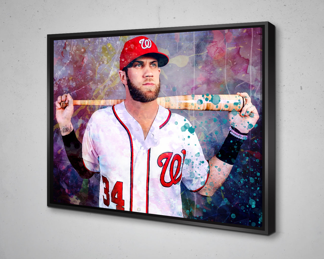 Bryce Harper Multicolour Wall Art