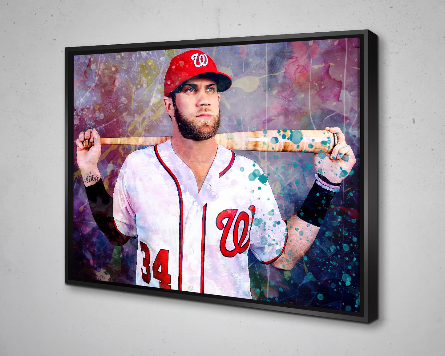 Bryce Harper Multicolour Wall Art 