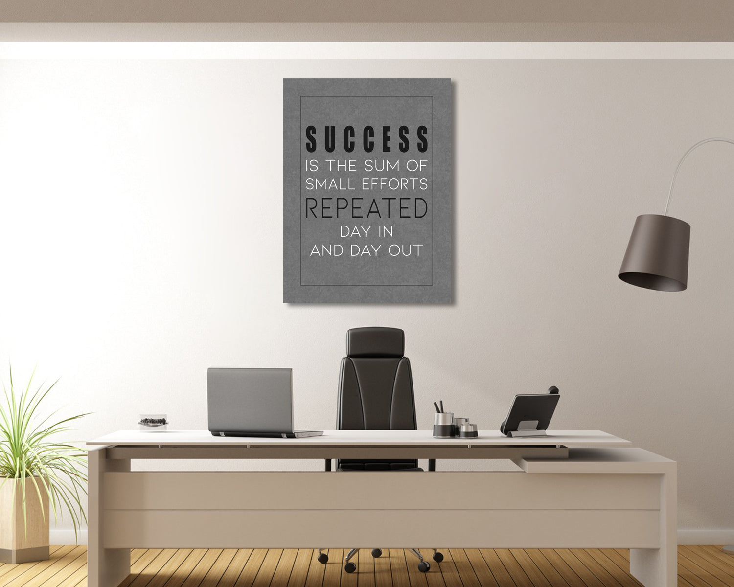 Success is the sum of small efforts Canvas Wall Art 