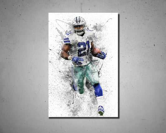 Ezekiel Elliott Canvas Wall Art