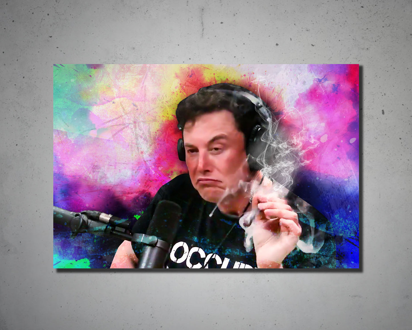 Elon Smoking Multicolour Wall Art 