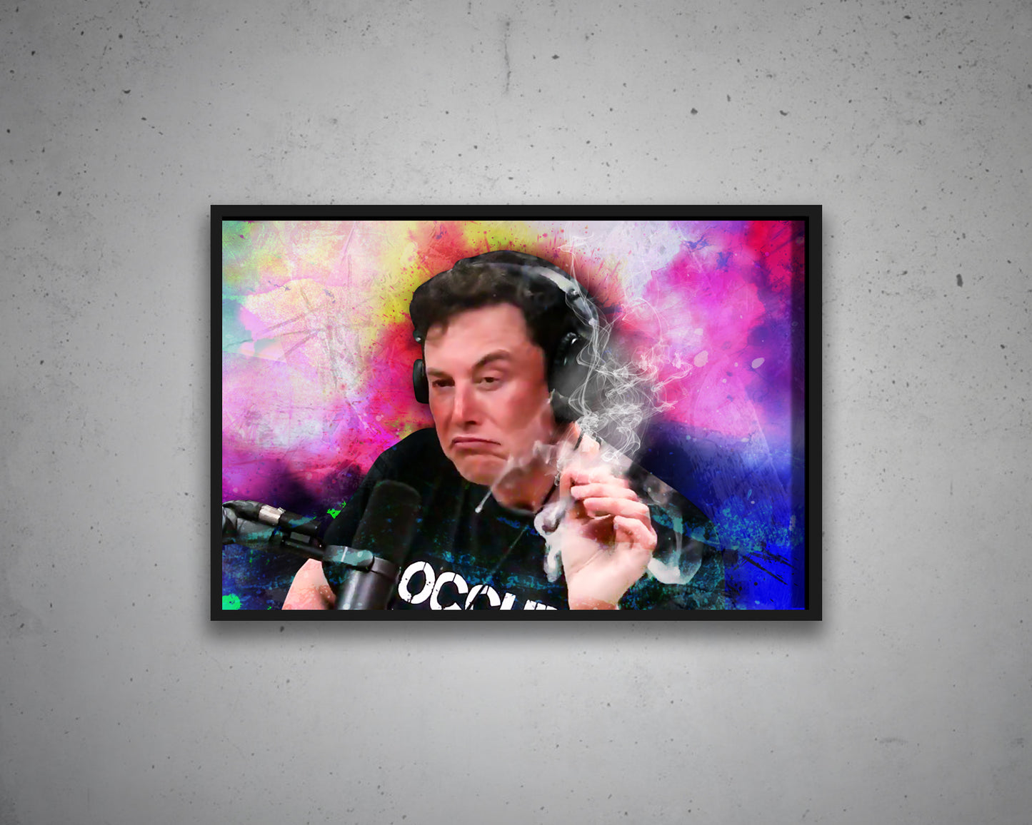 Elon Smoking Multicolour Wall Art 