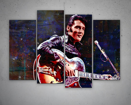 Elvis Presley Multicolour Wall Art 