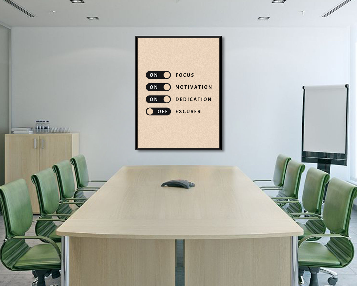 Focus Motivation Dedication Excuses Canvas Wall Art 