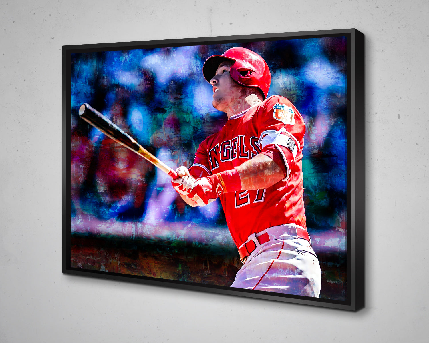 Mike Trout Multicolour Wall Art 