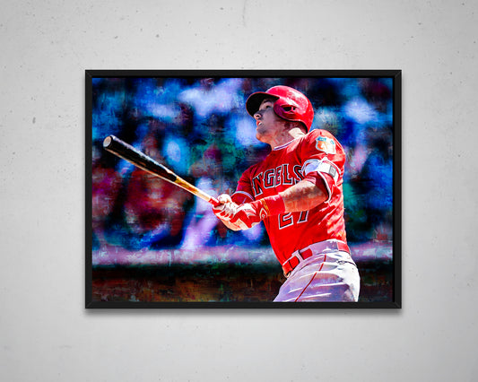 Mike Trout Multicolour Wall Art