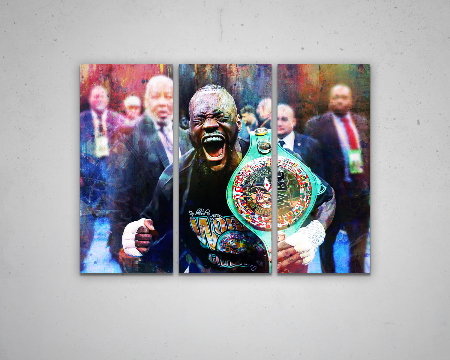 Deontay Wilder Multicolour Wall Art 