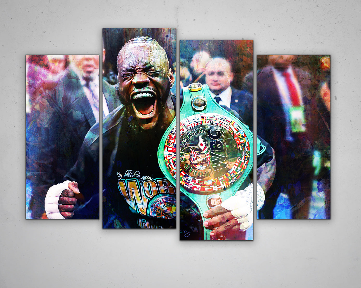 Deontay Wilder Multicolour Wall Art 