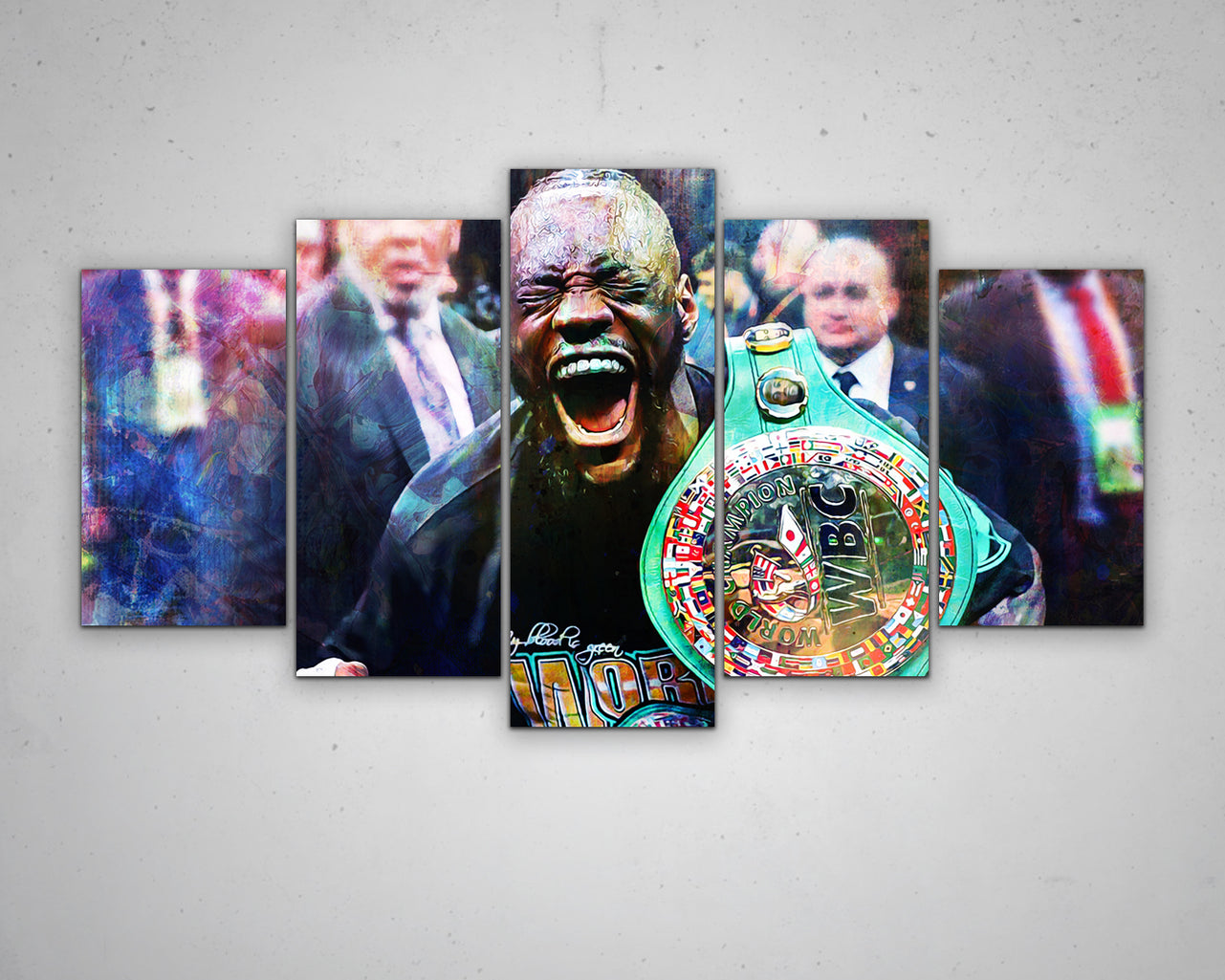 Deontay Wilder Multicolour Wall Art