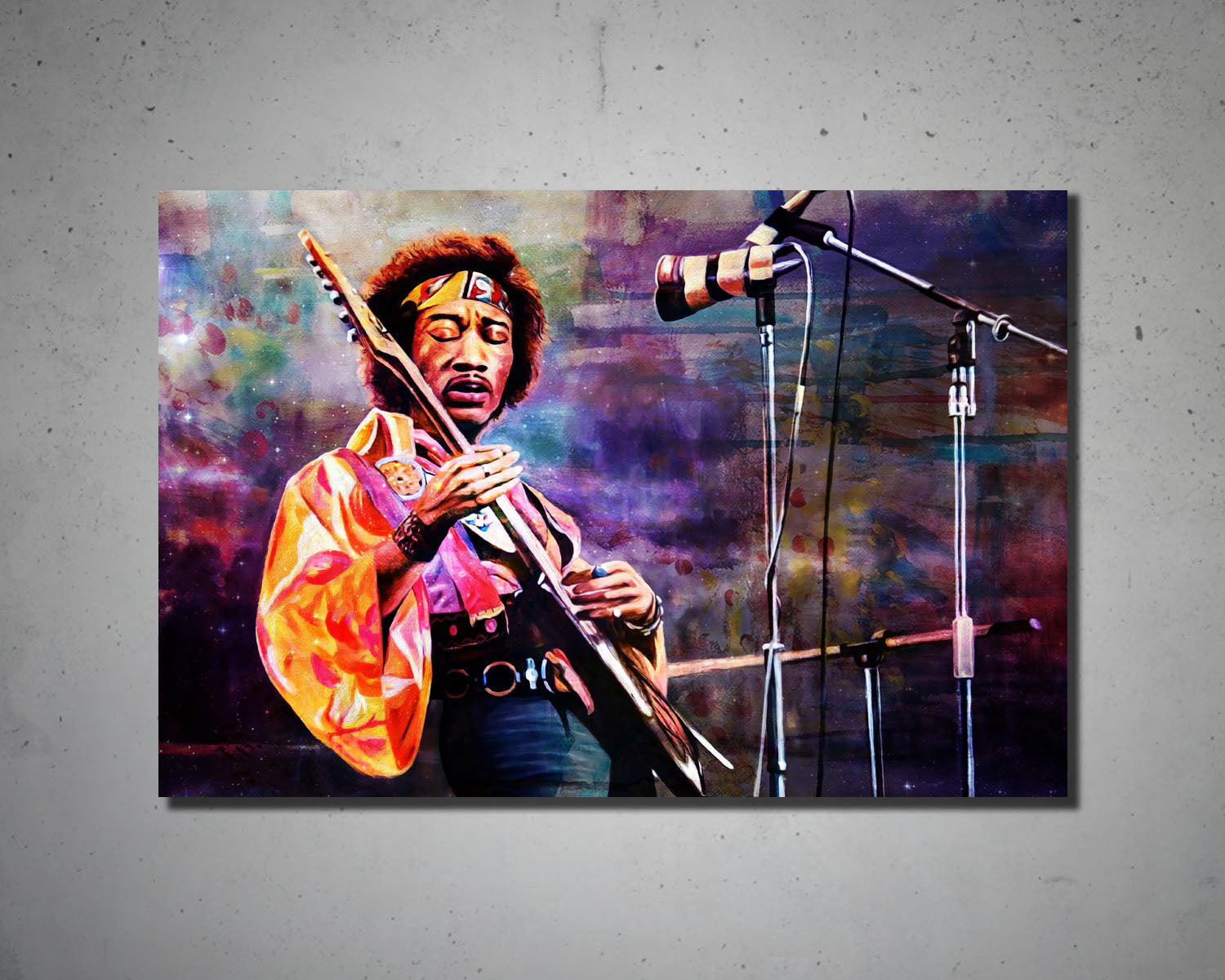 Jimi Hendrix Multicolour Wall Art 