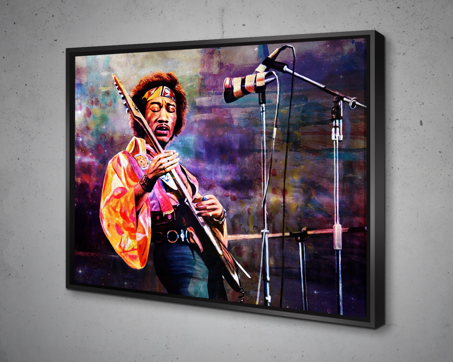 Jimi Hendrix Multicolour Wall Art 