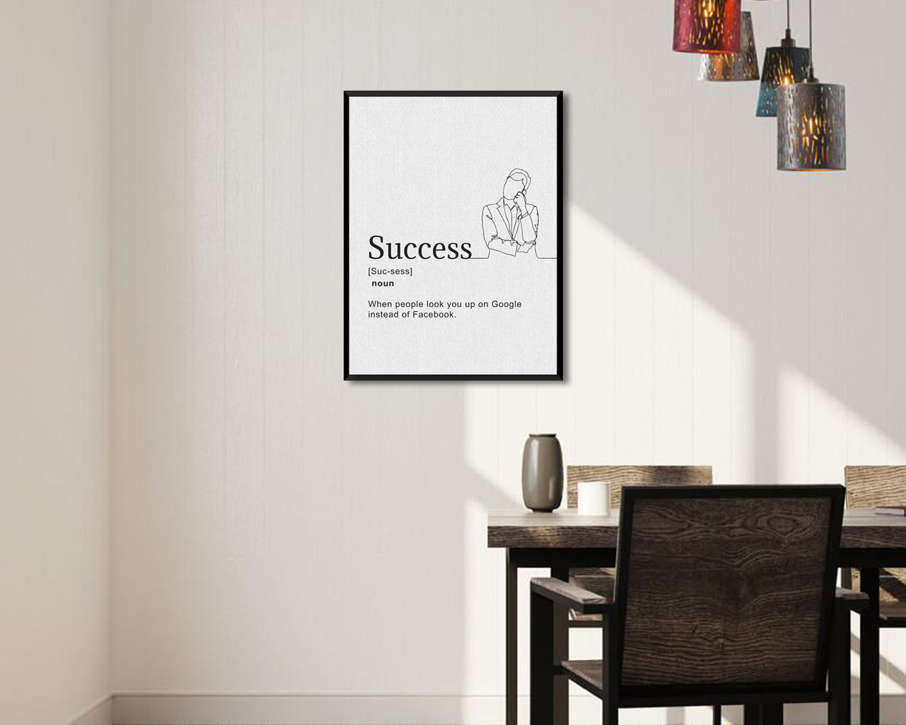 Sucess Suc-sess Canvas Wall Art