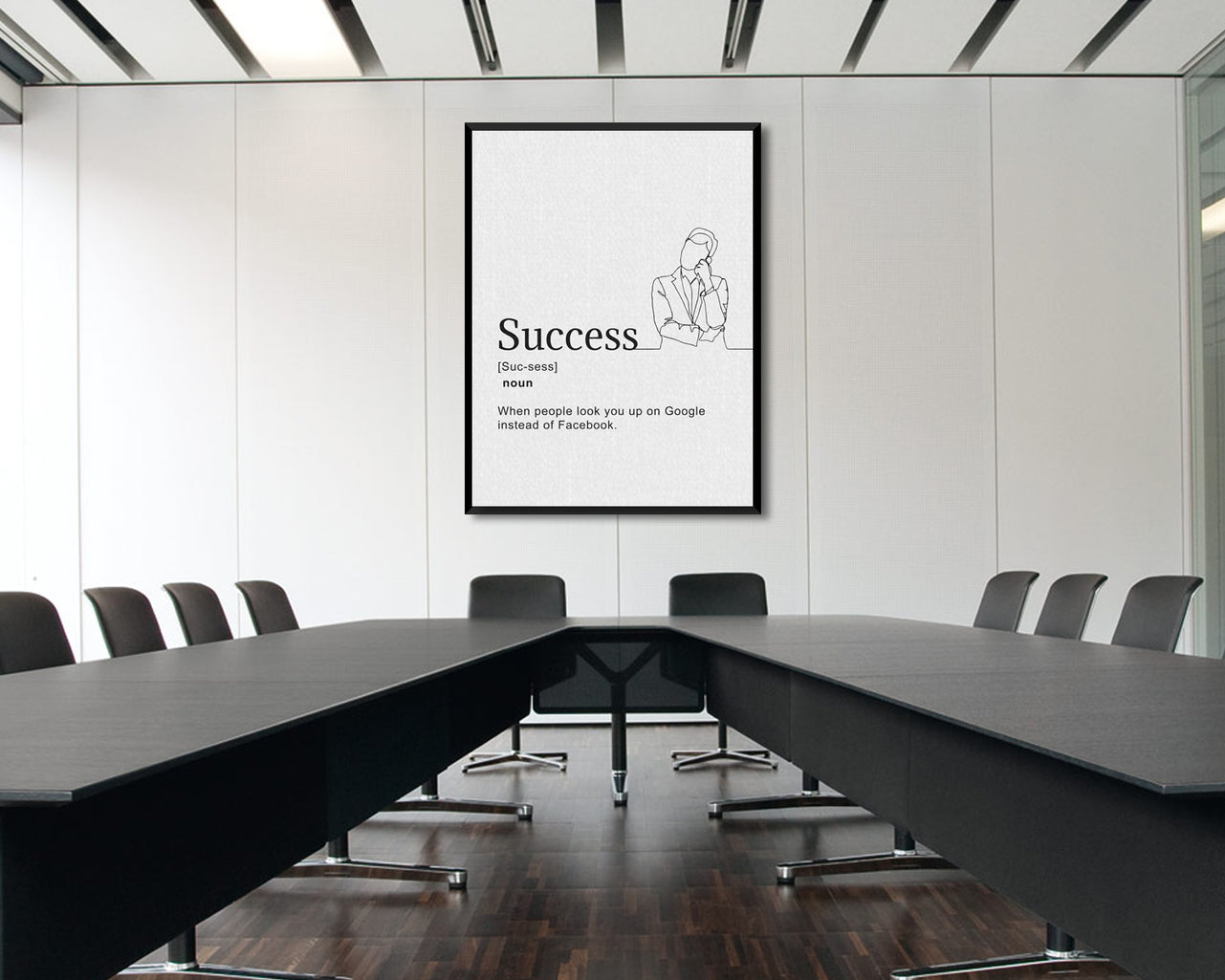 Sucess Suc-sess Canvas Wall Art
