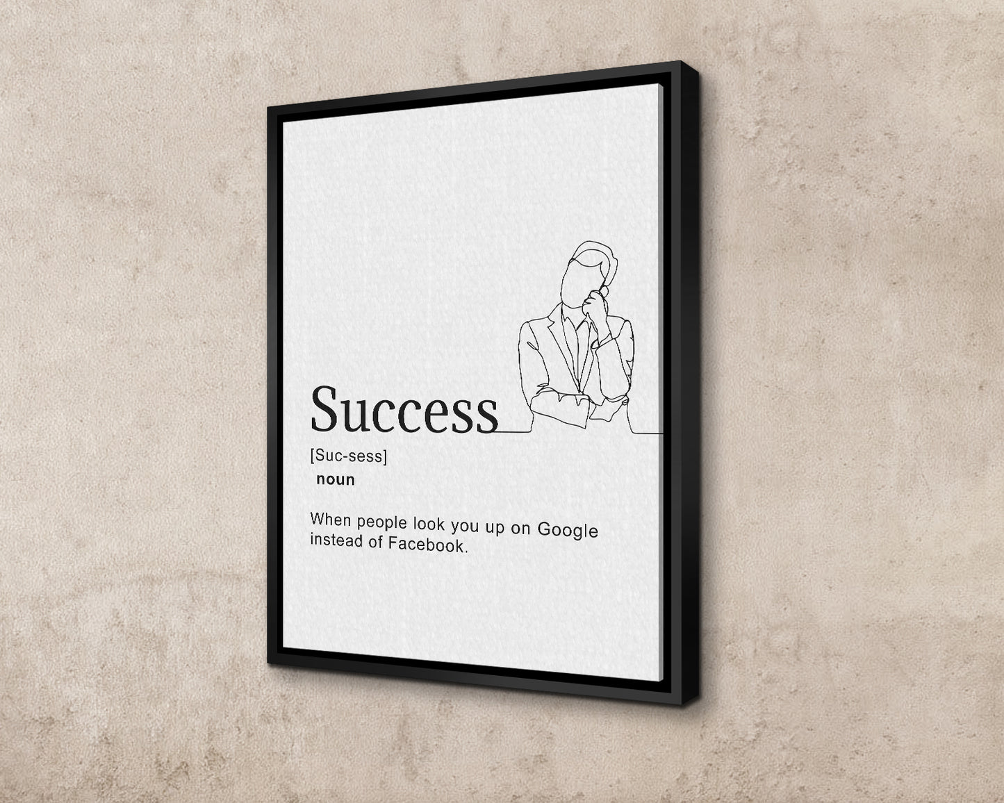 Sucess Suc-sess Canvas Wall Art 