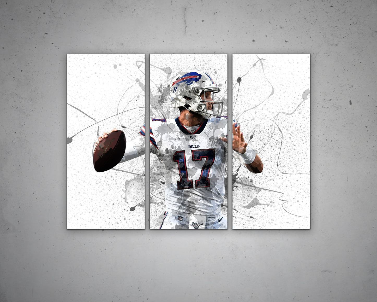 Josh Allen Splash Effect Canvas Art 