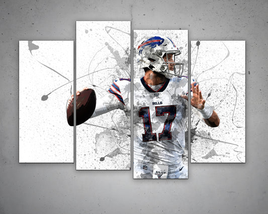 Josh Allen Splash Effect Canvas Art