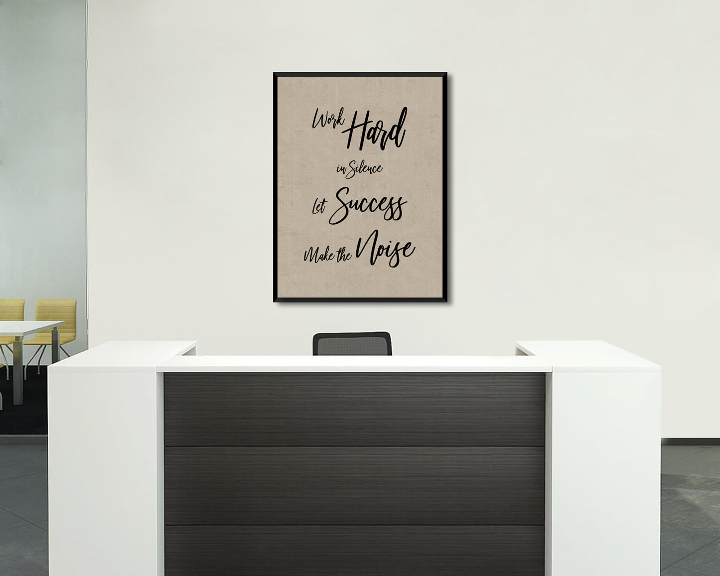 Work hard in silence let success make the noise Canvas Wall Art 