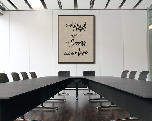 Work hard in silence let success make the noise Canvas Wall Art 