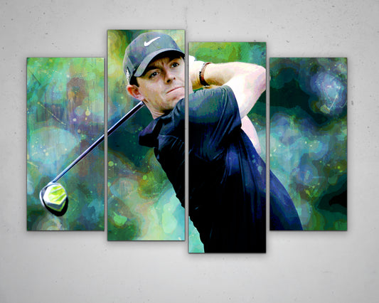 Rory McIlroy Multicolour Wall Art 