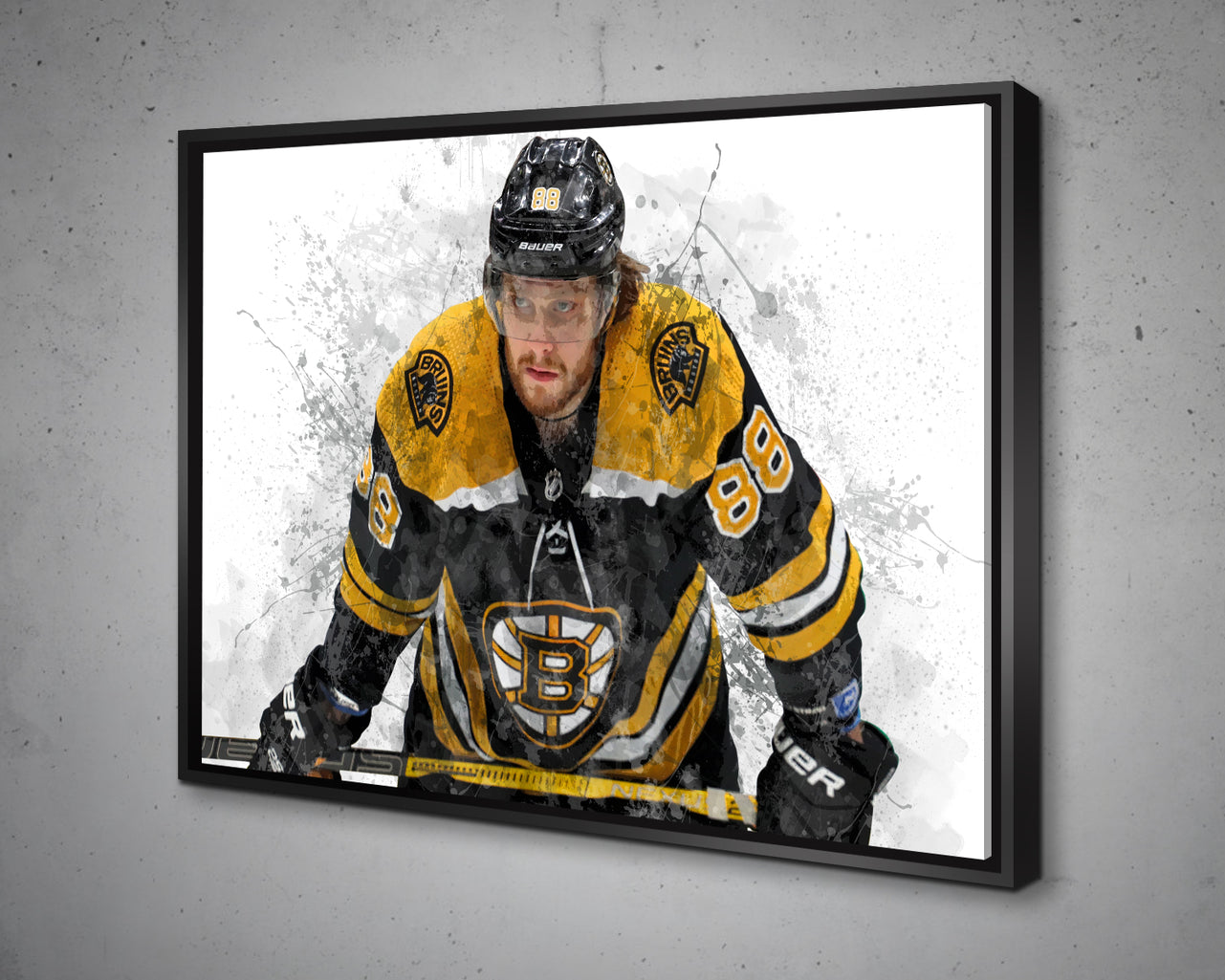 David Pastrnak Splash Effect Canvas Art