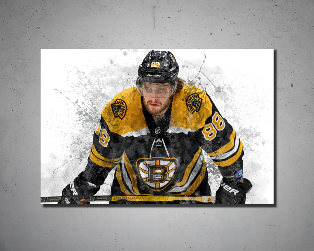 David Pastrnak Splash Effect Canvas Art