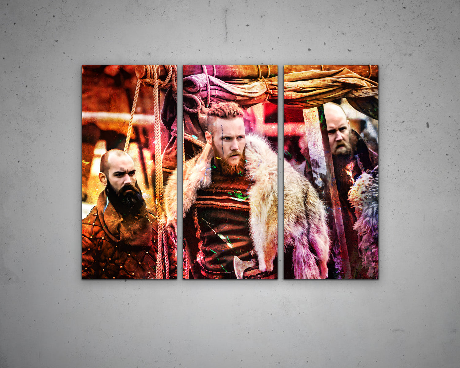 Ragnar Lothbrok Multicolour Wall Art 