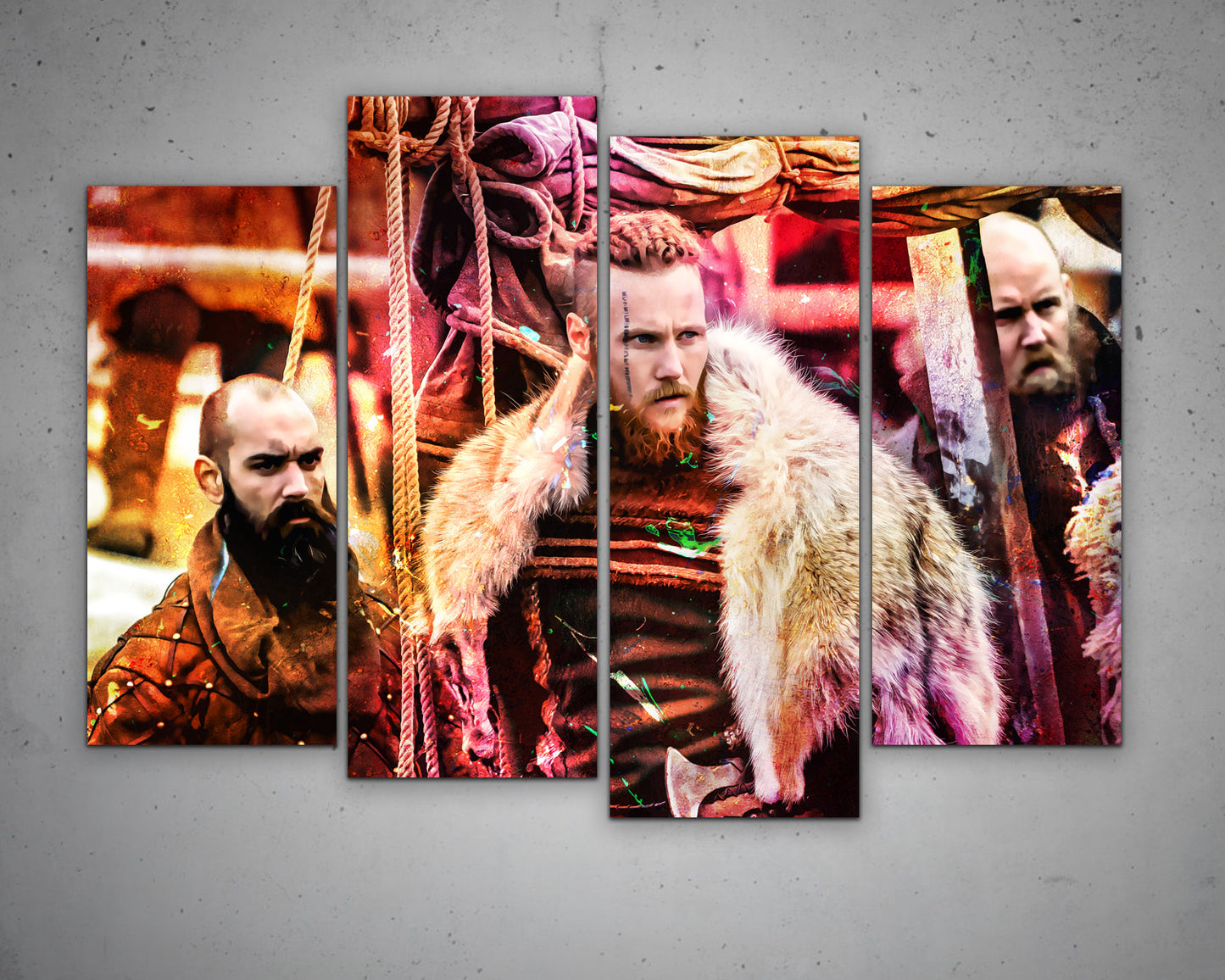 Ragnar Lothbrok Multicolour Wall Art 