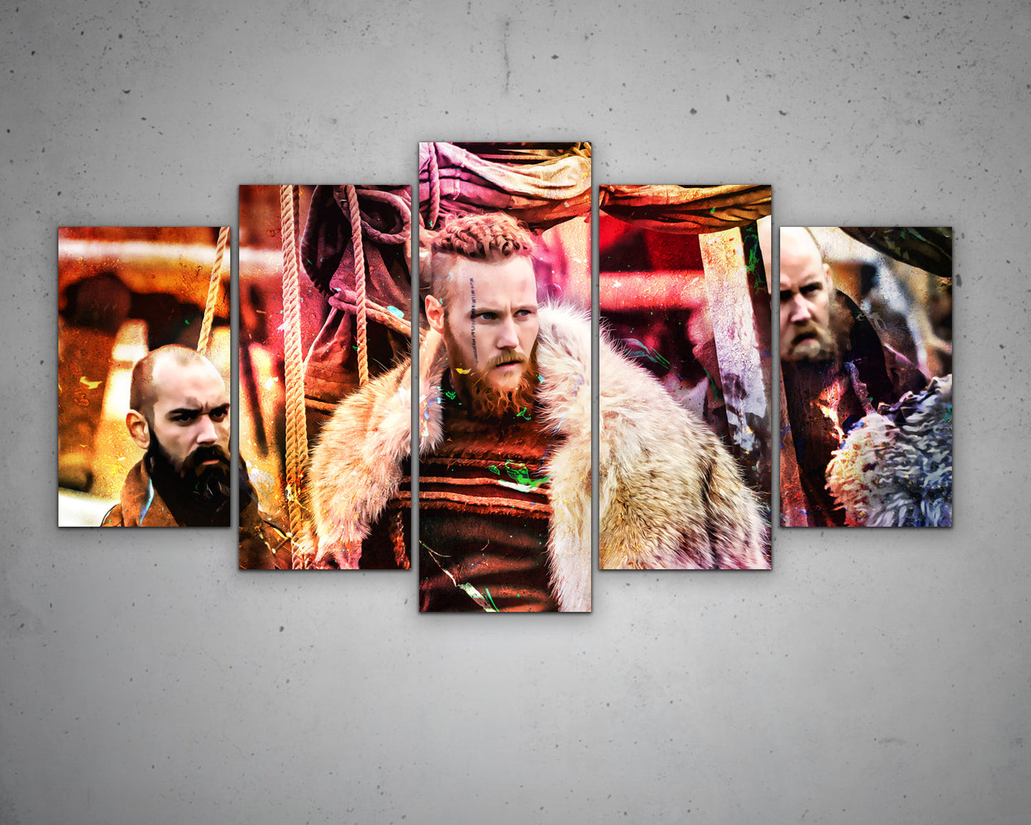 Ragnar Lothbrok Multicolour Wall Art 