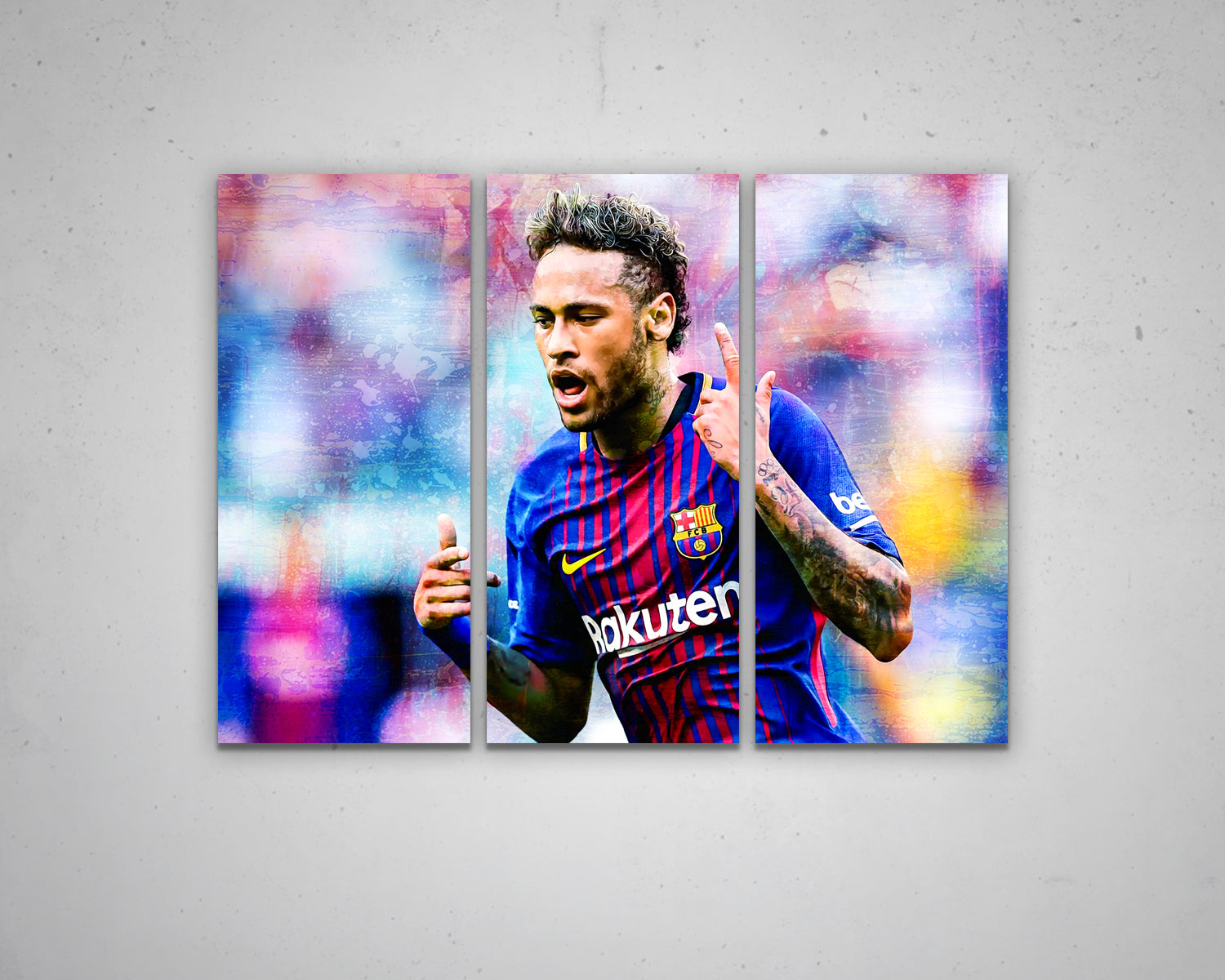 Neymar Jr Multicolour Wall Art 