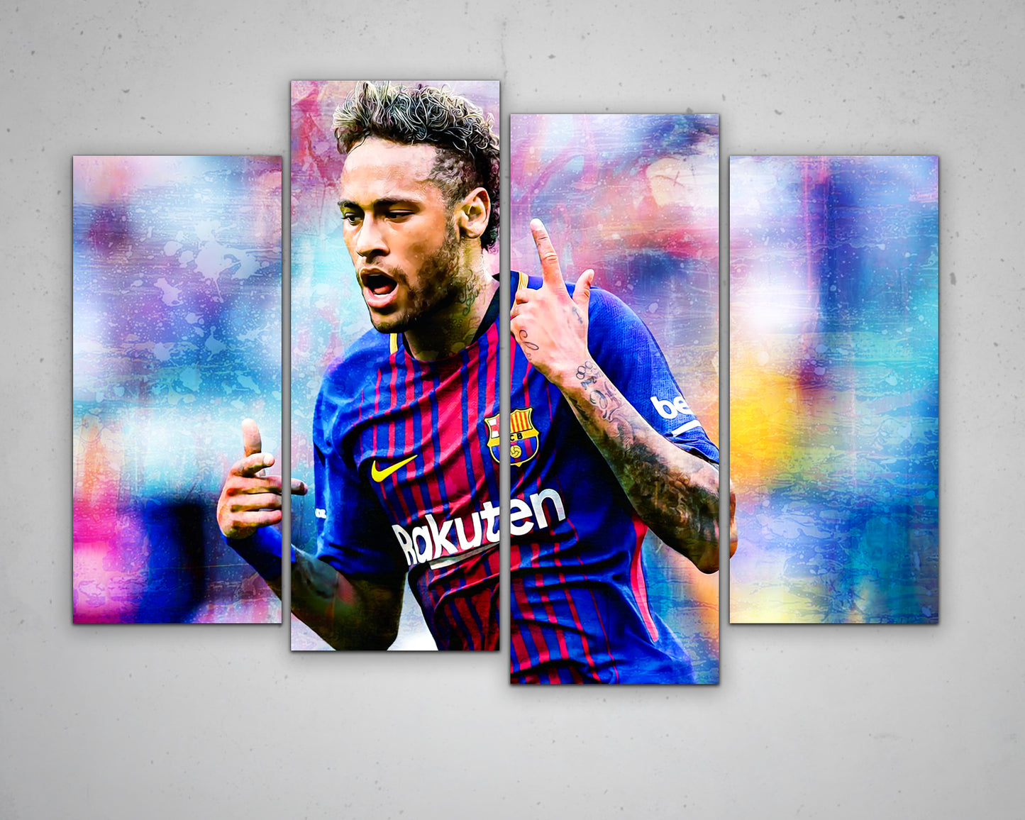 Neymar Jr Multicolour Wall Art 