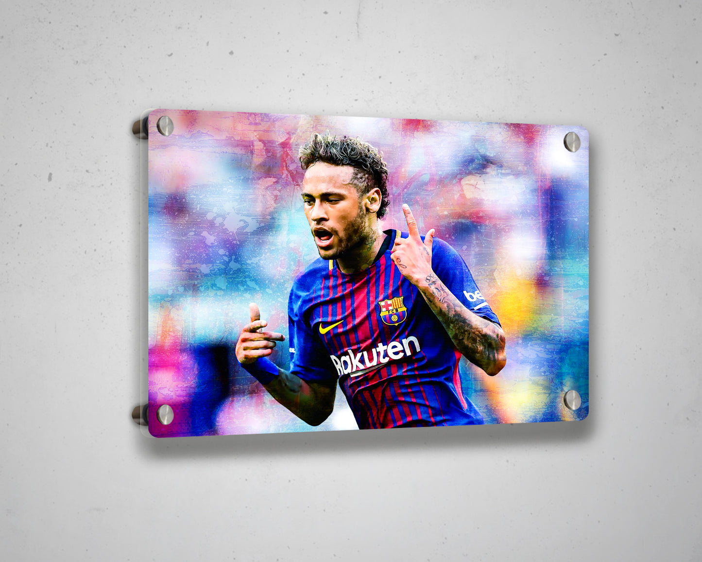 Neymar Jr Multicolour Wall Art 