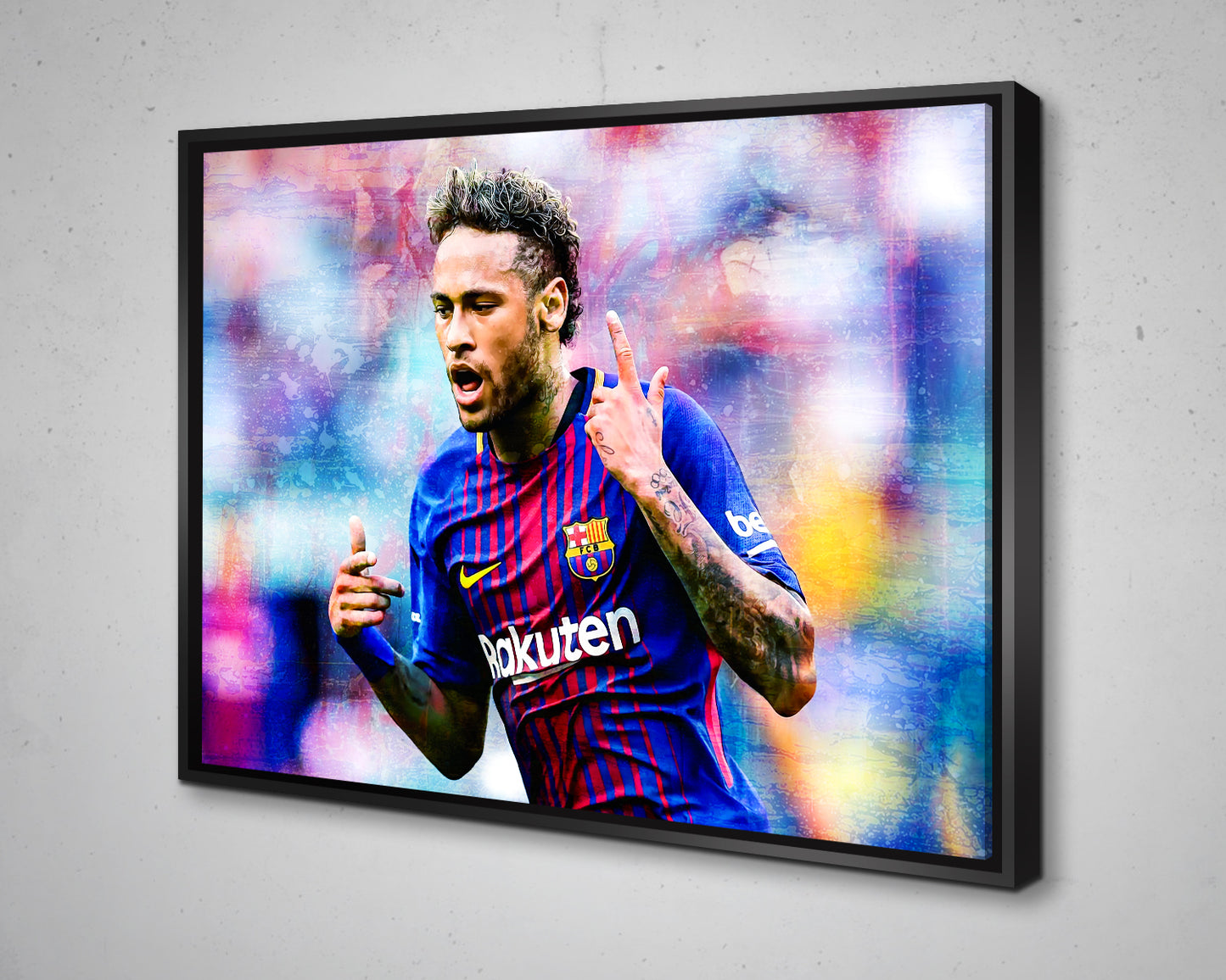 Neymar Jr Multicolour Wall Art 