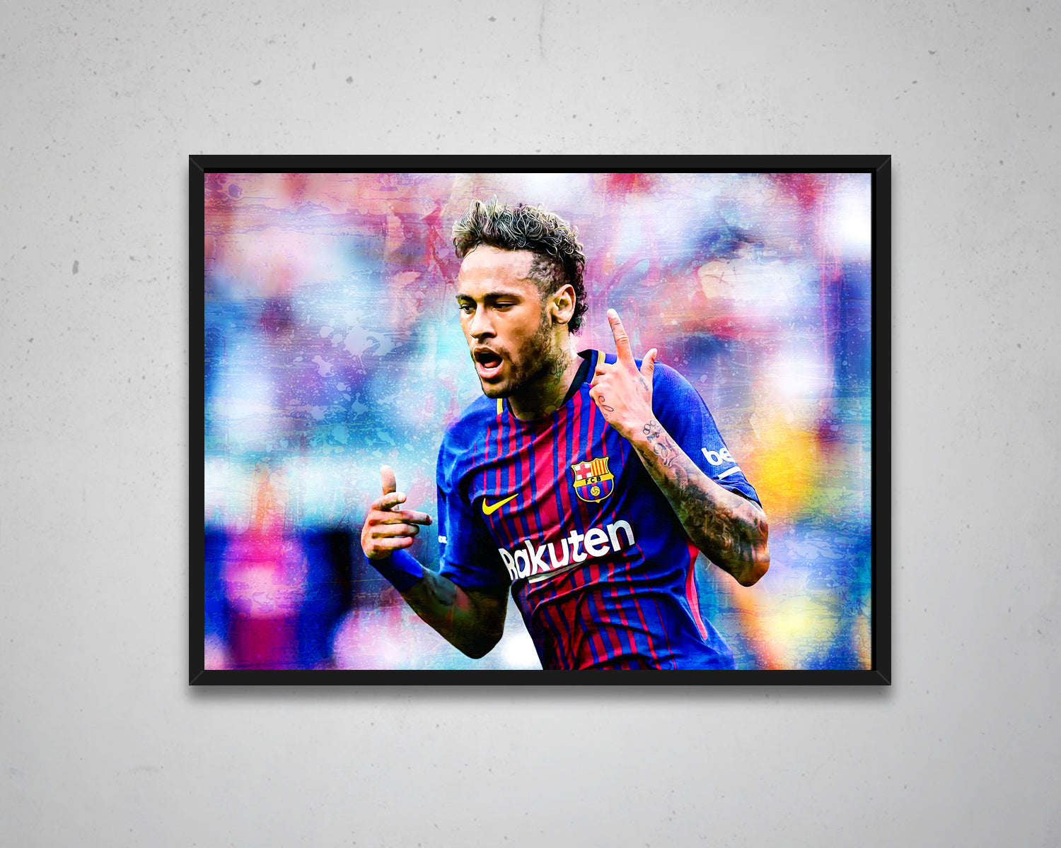 Neymar Jr Multicolour Wall Art 