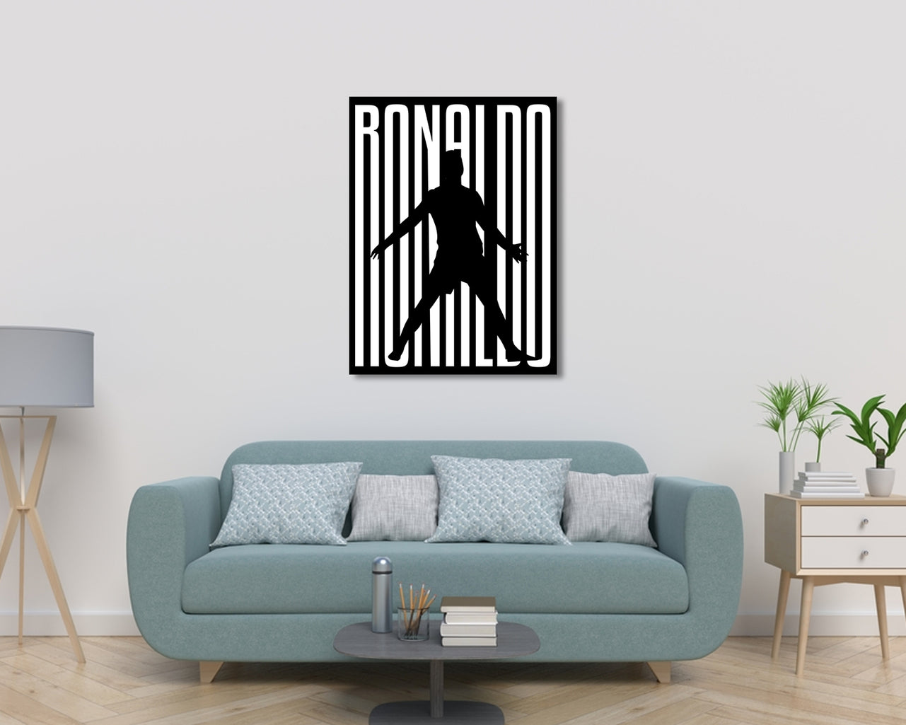 Cristiano Ronaldo Sport Quote Canvas Wall Art