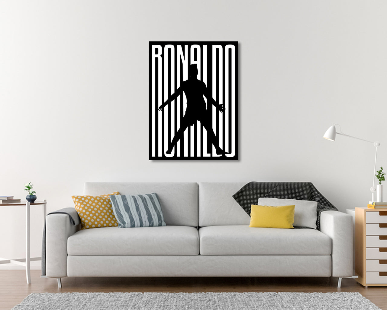 Cristiano Ronaldo Sport Quote Canvas Wall Art