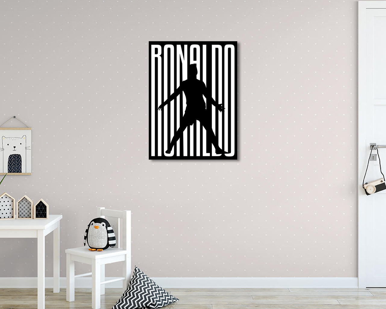 Cristiano Ronaldo Sport Quote Canvas Wall Art