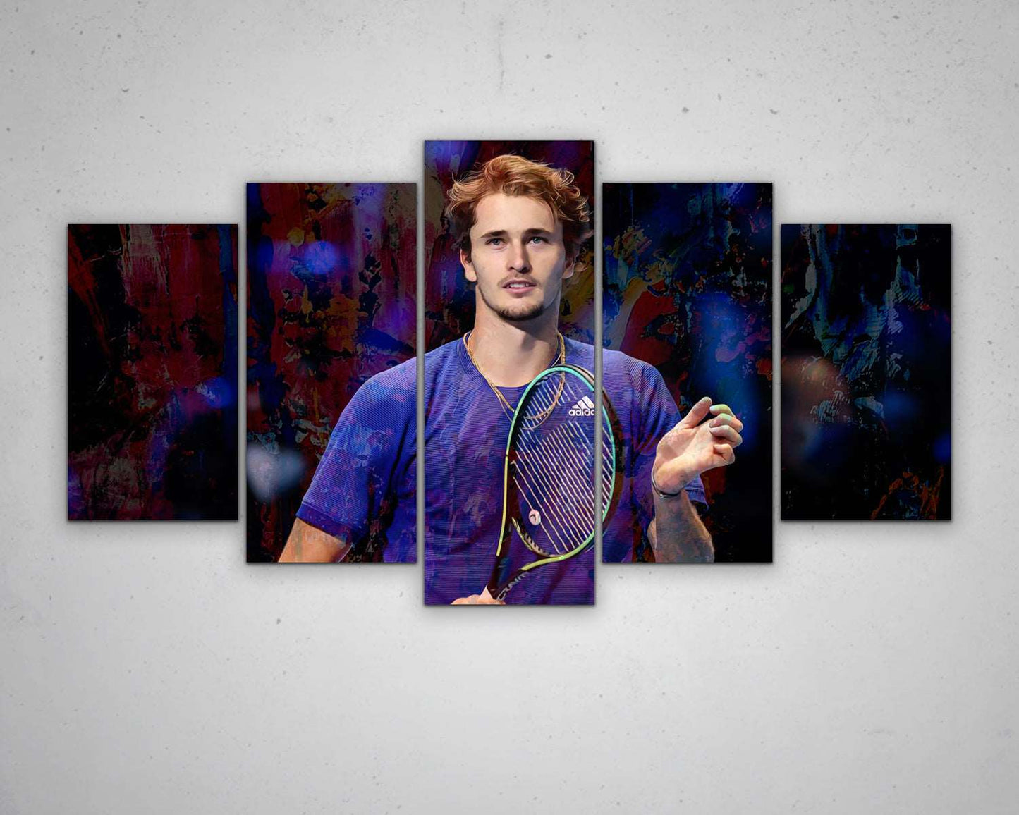 Alexander Zverev Multicolour Wall Art 