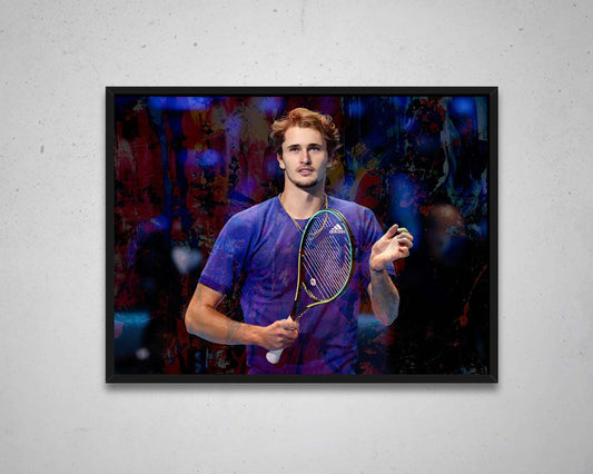 Alexander Zverev Multicolour Wall Art