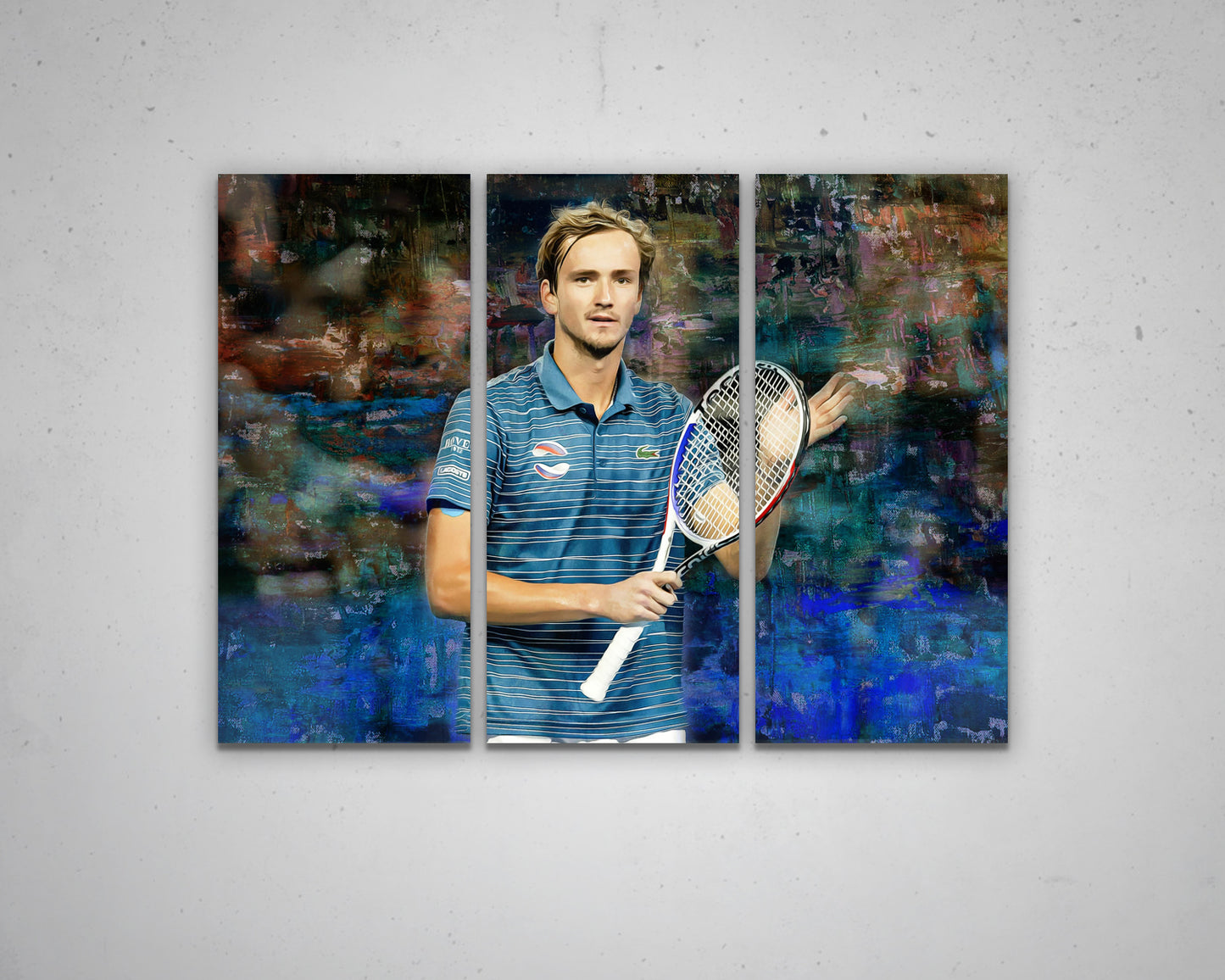 Daniil Medvedev Multicolour Wall Art 