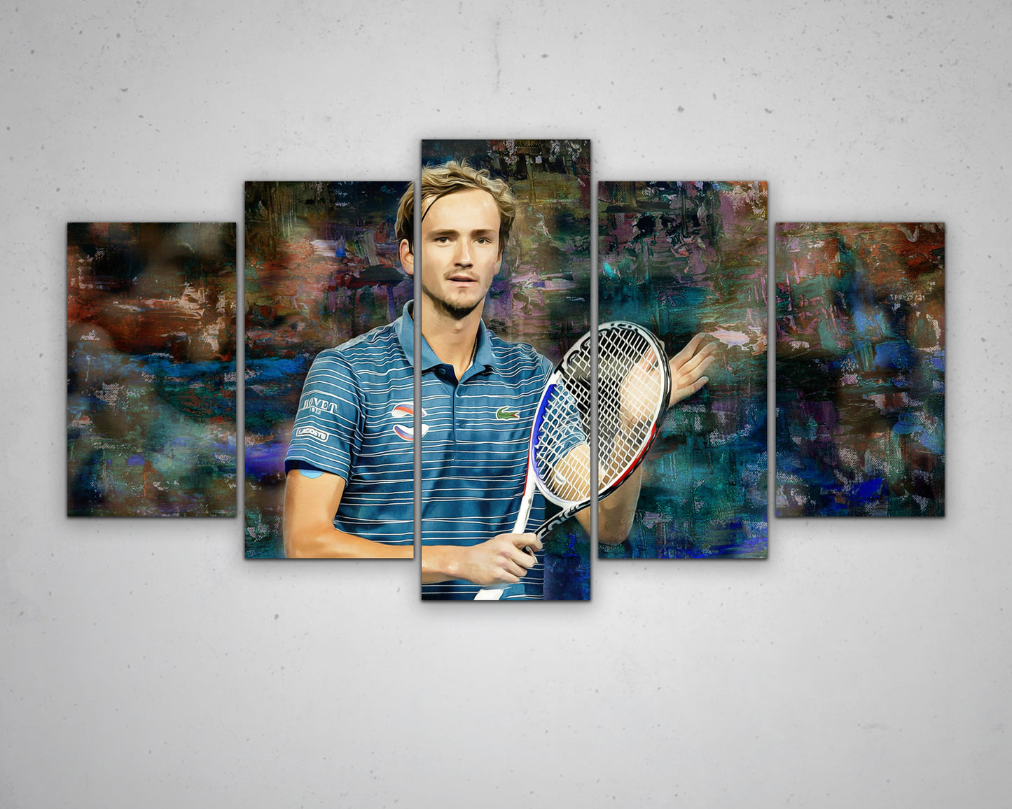 Daniil Medvedev Multicolour Wall Art 